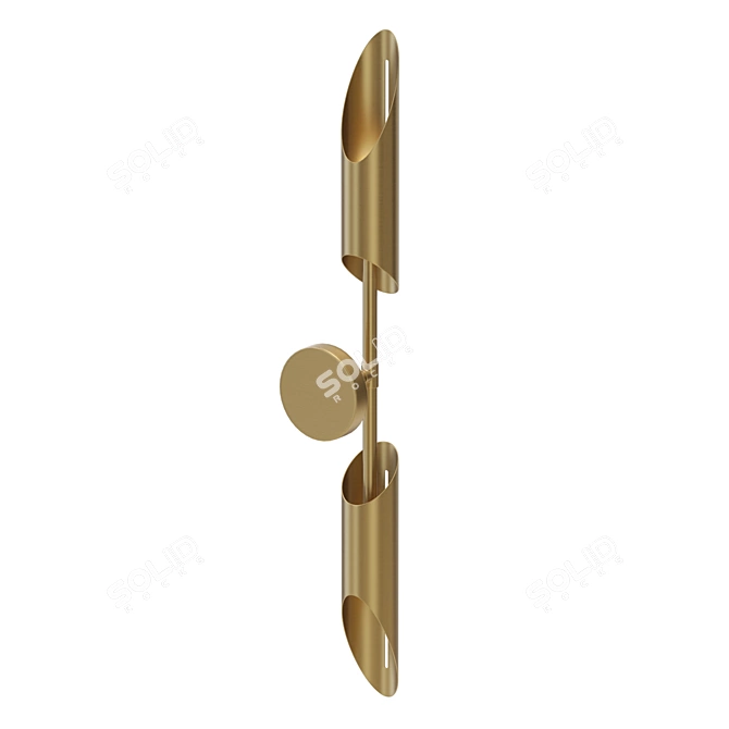 Sleek Metal Wall Lamp 3D model image 3