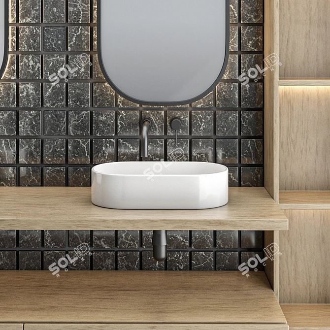 Luxury Bathroom Set: Elegant & Functional 3D model image 2