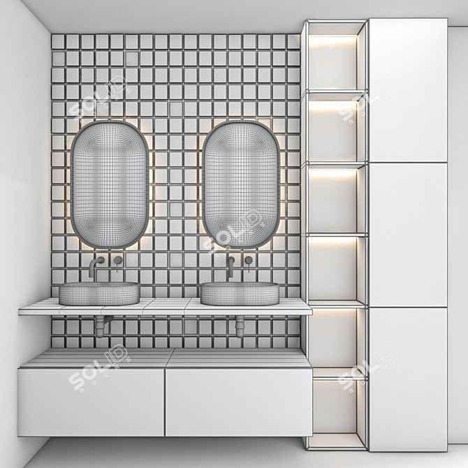 Luxury Bathroom Set: Elegant & Functional 3D model image 5