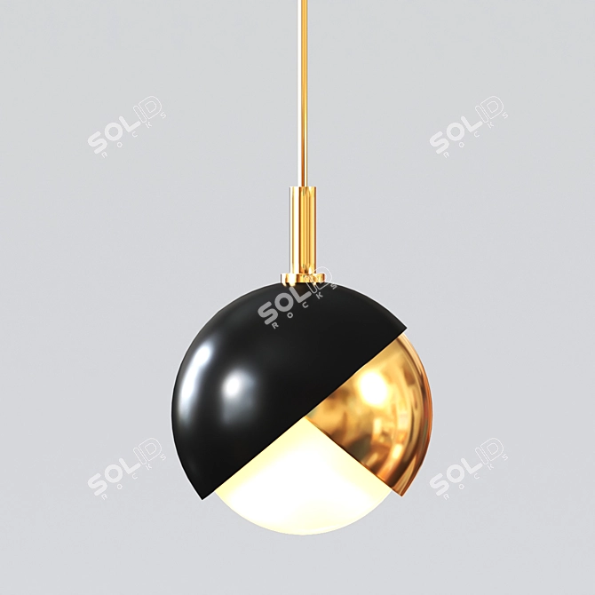 Rustic Copper Pendant Light 3D model image 2