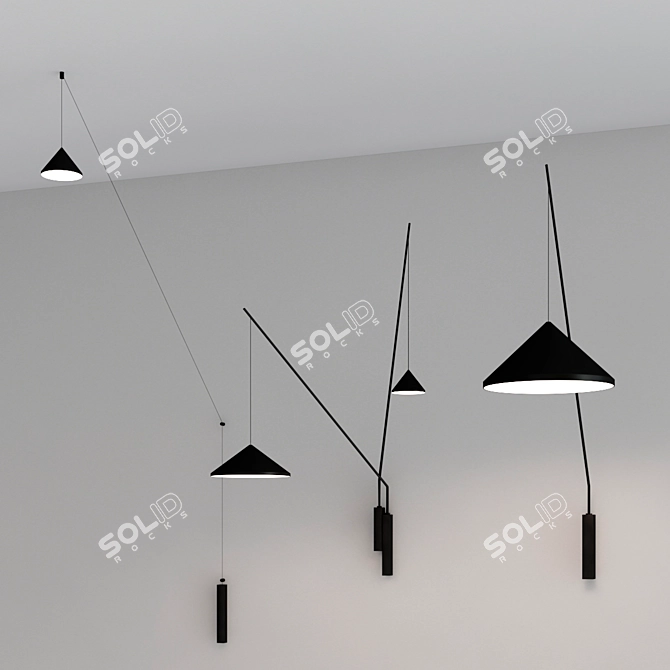 North Wall Lamp Collection: Surprising Lighting Effect 3D model image 2