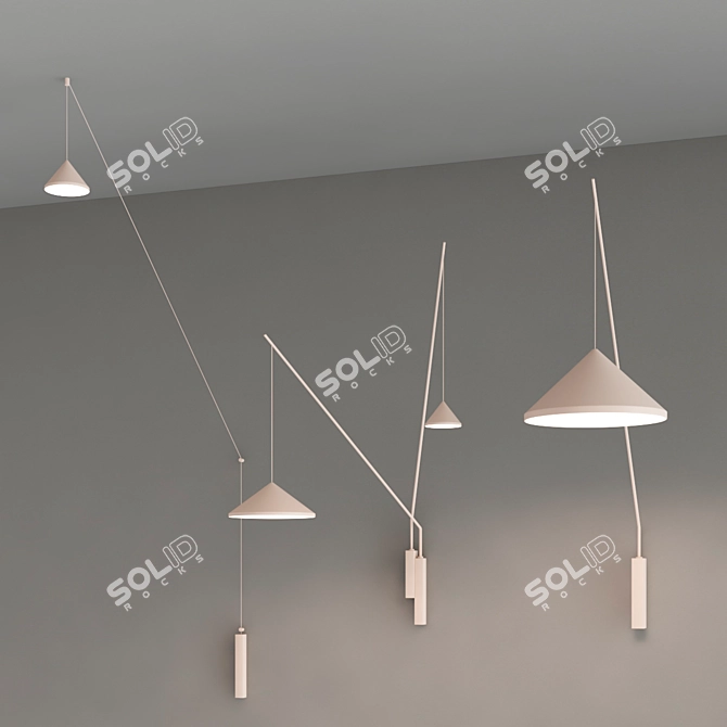 North Wall Lamp Collection: Surprising Lighting Effect 3D model image 3