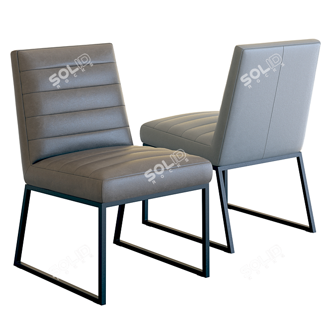 C&B Channel Dining Chair: Sleek Design, Premium Quality 3D model image 1