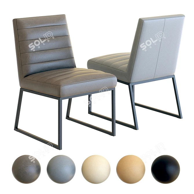 C&B Channel Dining Chair: Sleek Design, Premium Quality 3D model image 2