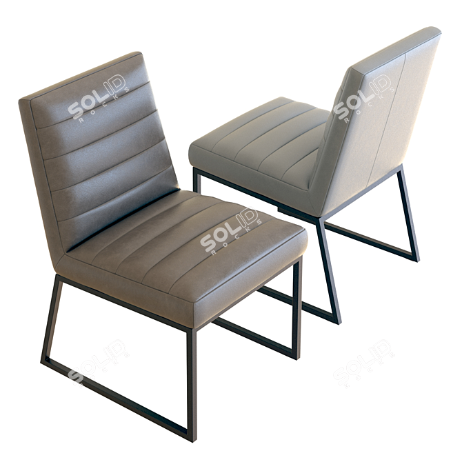 C&B Channel Dining Chair: Sleek Design, Premium Quality 3D model image 4