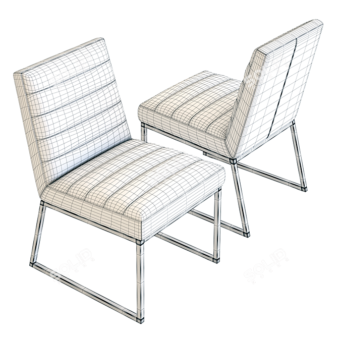 C&B Channel Dining Chair: Sleek Design, Premium Quality 3D model image 5