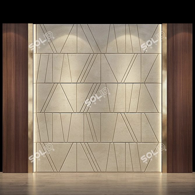 Modern Wall Panel 45 - Stylish Statement for Any Space 3D model image 1