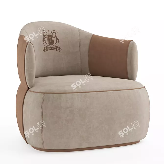 Elegant Larzia Trussardi Armchair 3D model image 1