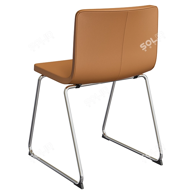 Bernhard Chrome Chair 3D model image 5