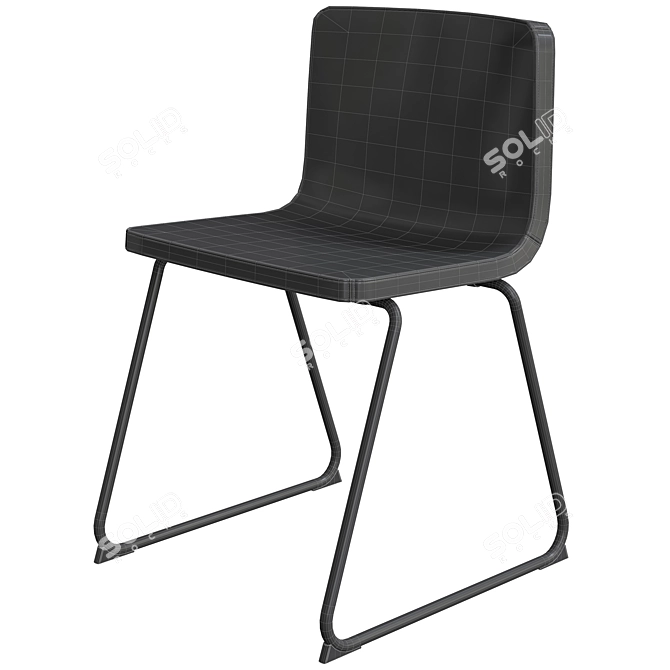 Bernhard Chrome Chair 3D model image 7