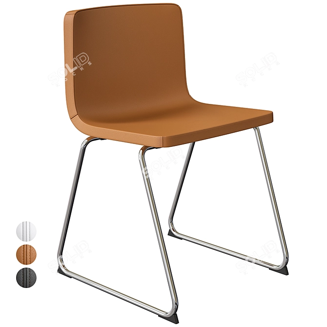 Bernhard Chrome Chair 3D model image 13