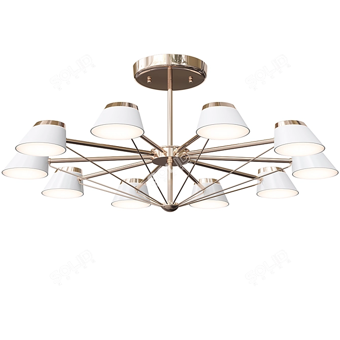 Elegant Gloria Chandelier by Anzazo 3D model image 4