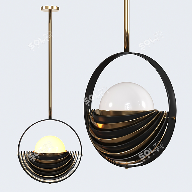 Elegant Pendant Light 11: Modern Illumination 3D model image 1