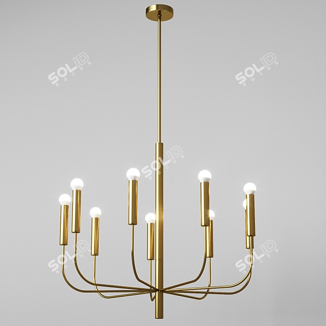 Elegant Bronze Chandelier: Dantone Home Marcus 3D model image 2