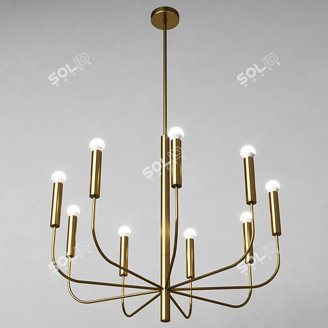 Elegant Bronze Chandelier: Dantone Home Marcus 3D model image 3