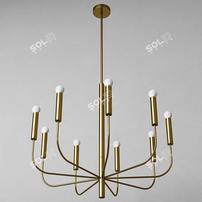 Elegant Bronze Chandelier: Dantone Home Marcus 3D model image 6