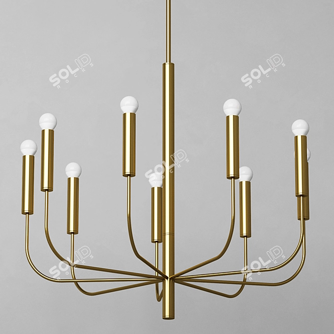 Elegant Bronze Chandelier: Dantone Home Marcus 3D model image 7