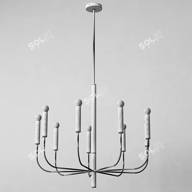 Elegant Bronze Chandelier: Dantone Home Marcus 3D model image 1