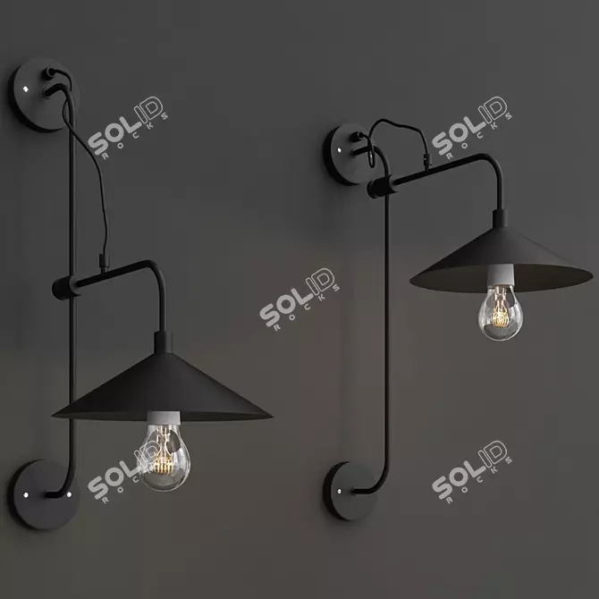 Elegant Scarno SL265 Wall Sconce 3D model image 3