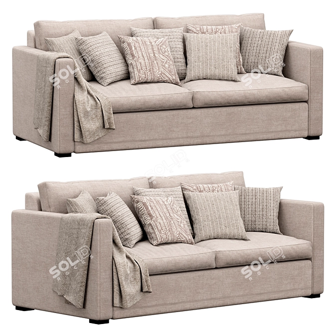 Delavega Romo Sofa: Modern Elegance in your Living Room 3D model image 1