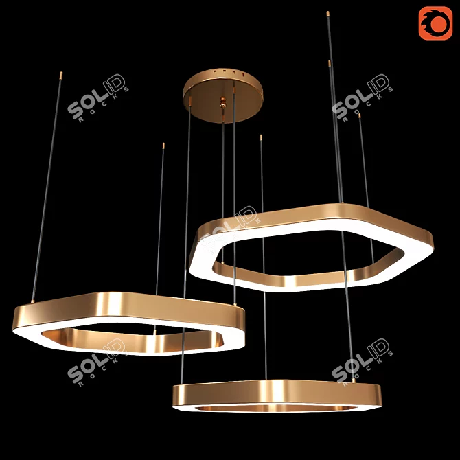 TULIA II Modern Chandelier: Sleek and sophisticated 3D model image 1