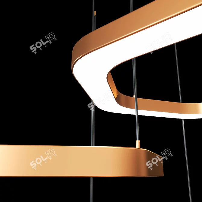 TULIA II Modern Chandelier: Sleek and sophisticated 3D model image 3