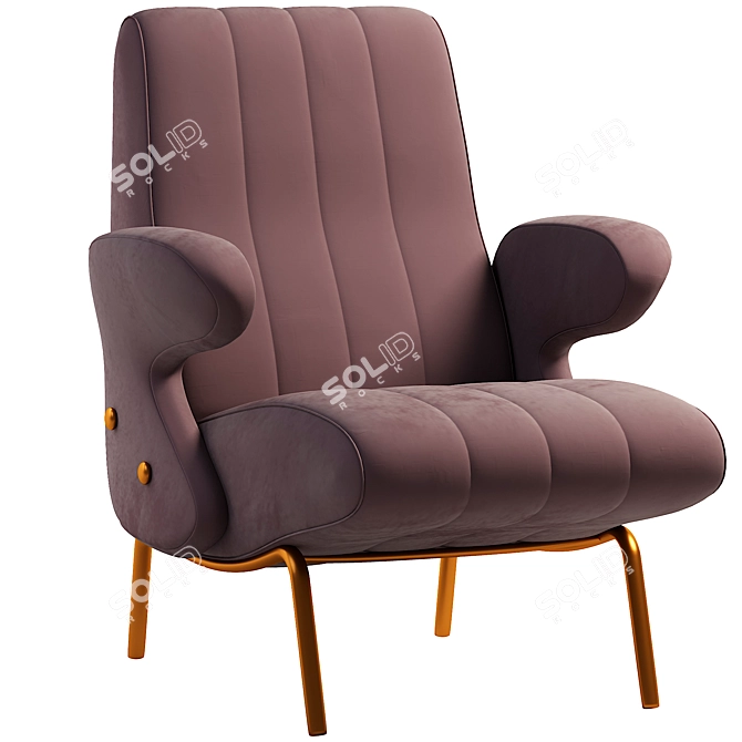 Modern Armchair: Stylish Comfort for Any Space 3D model image 1