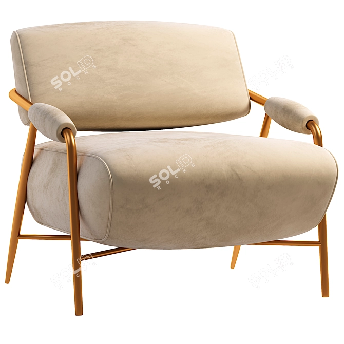 Modern Armchair for Contemporary Spaces 3D model image 1