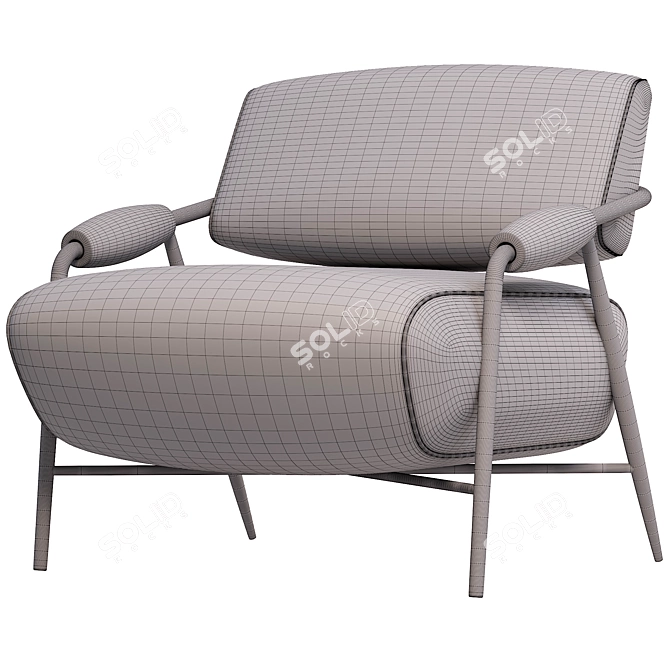 Modern Armchair for Contemporary Spaces 3D model image 6