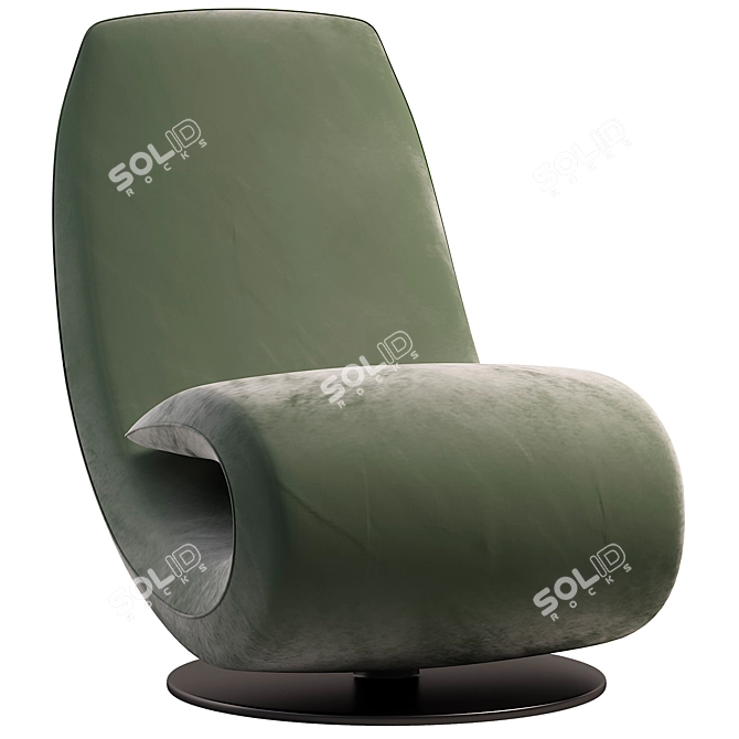 Modern 3D Armchair Design 3D model image 1