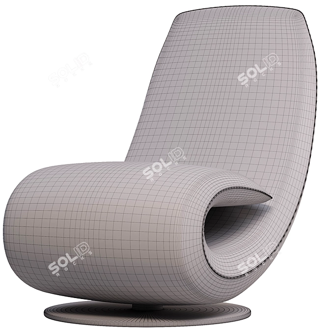 Modern 3D Armchair Design 3D model image 6