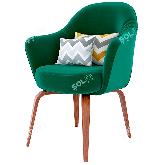 Elegant Saarinen Chair: Classic Design and Superior Comfort 3D model image 6