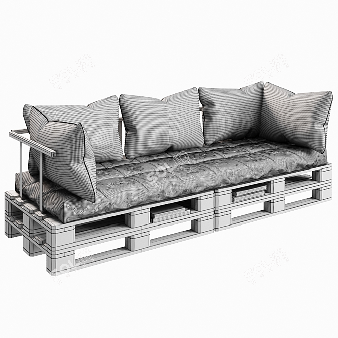 EcoPallet Sofa 3D model image 4