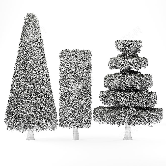 Elegant Tree Sculpture 3D model image 5