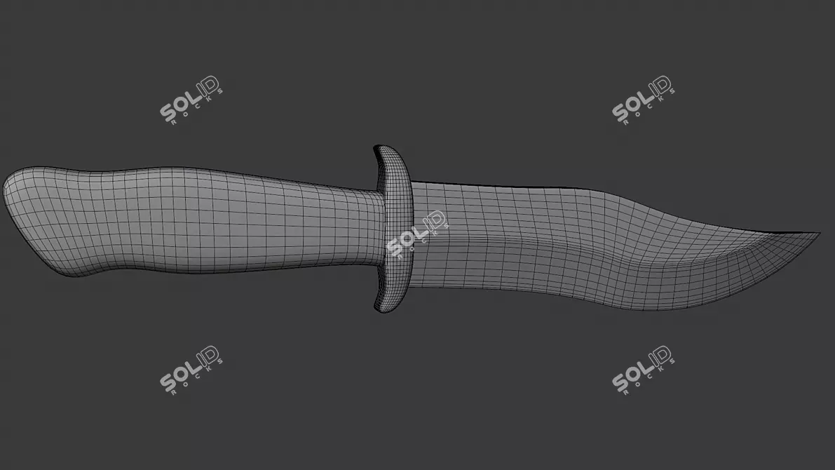 Low Poly Game Ready Knife 3D model image 7