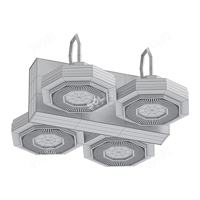 SATELIUM 3490/4C Ceiling Light 3D model image 2