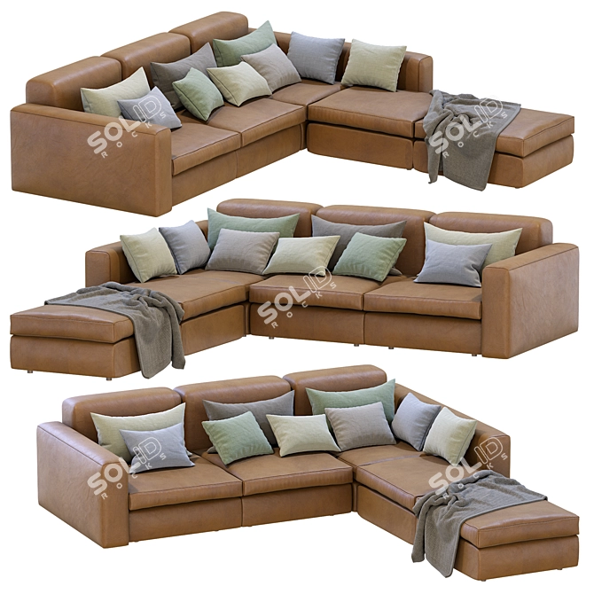 Modern Poliform Dune Sectional Sofa 3D model image 6