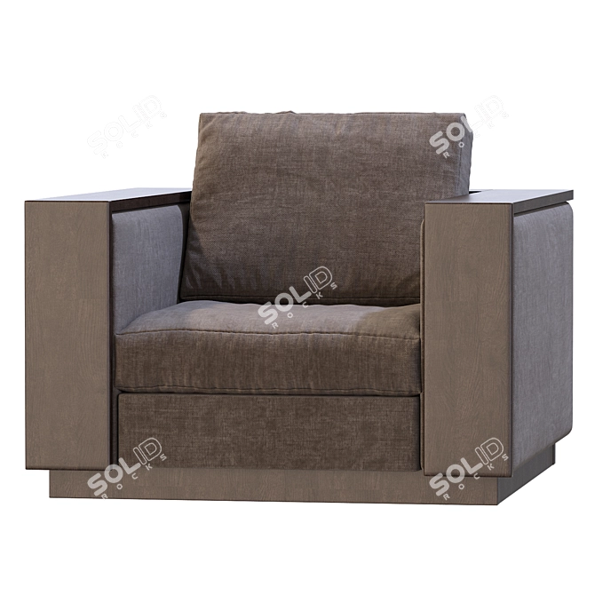 ROBLE Armchair: Modern Elegance for Any Space 3D model image 6