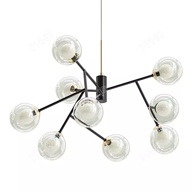 Elegant Pearl Design Lamp 3D model image 1