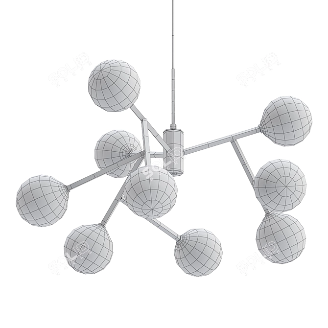 Elegant Pearl Design Lamp 3D model image 2