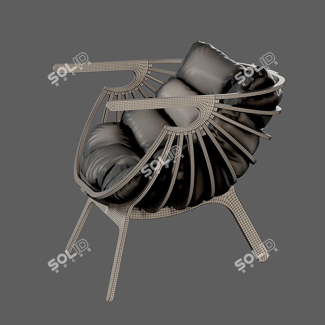 Elegant Shell Chair: Branca Lisboa 3D model image 4