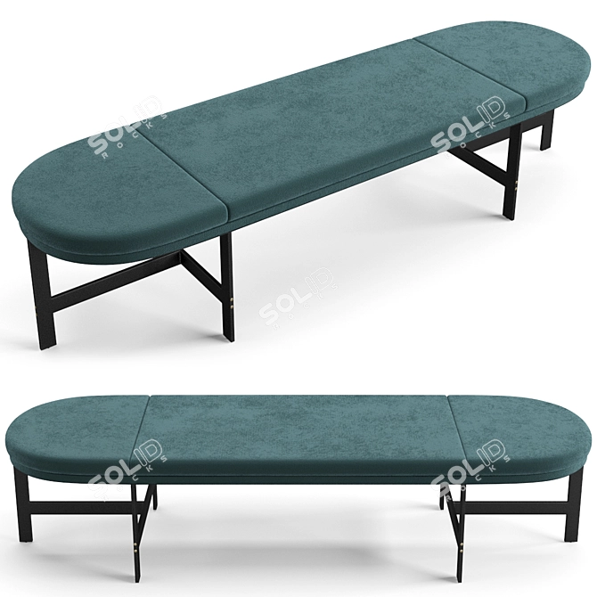 Contemporary Baxter Passepartout Bench 3D model image 2