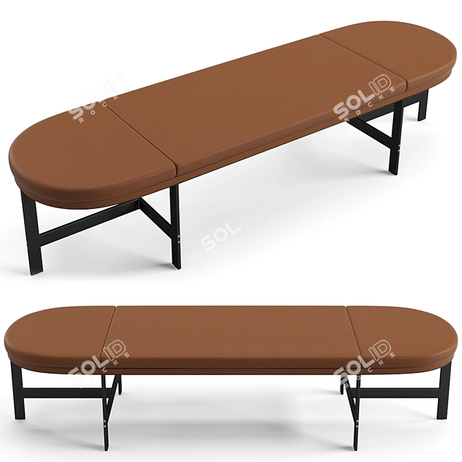 Contemporary Baxter Passepartout Bench 3D model image 3