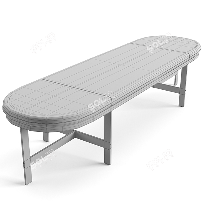 Contemporary Baxter Passepartout Bench 3D model image 7