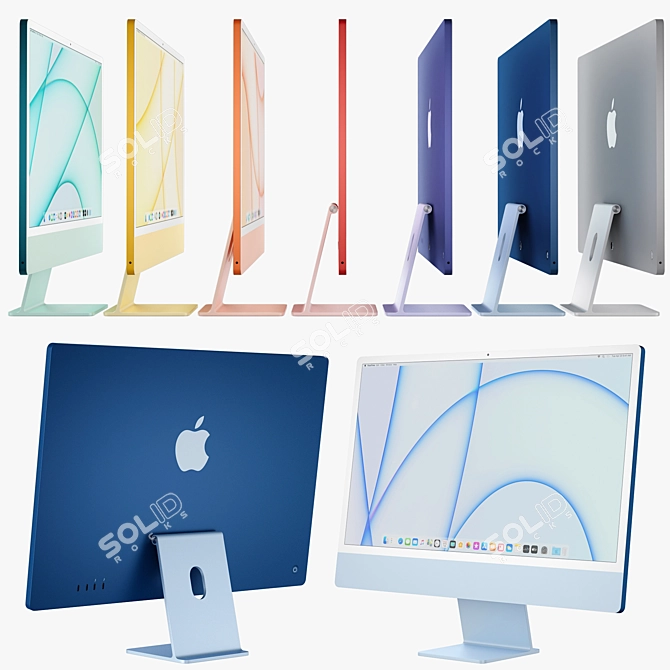 2021 Apple iMac 24" - Stunning Colors, Powerful Performance 3D model image 1