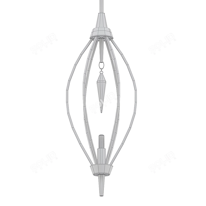 Elegant Bolero Pendant - Illuminate with Style 3D model image 2