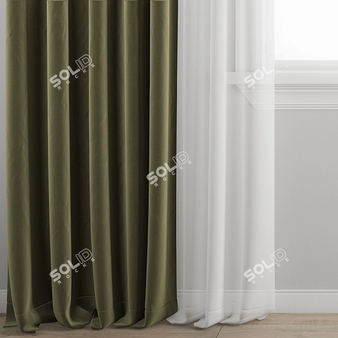 Polygonal Curtain Model 3D model image 3