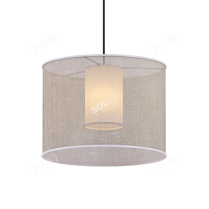 Elegant Moare Pendant Light 3D model image 1