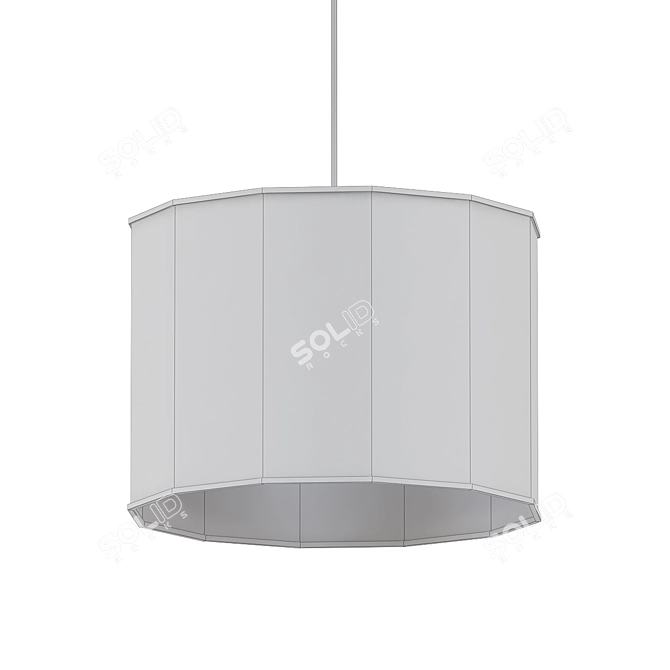 Elegant Moare Pendant Light 3D model image 2