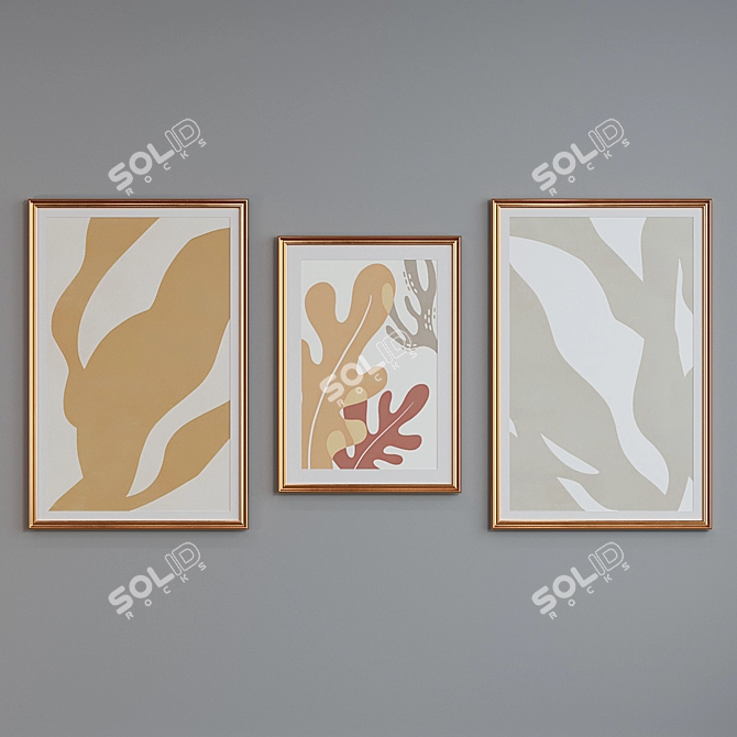 Modern Style Picture Frame Set 3D model image 3